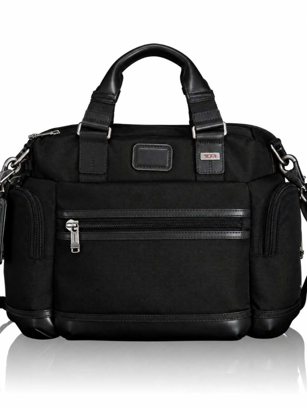 TUMI Black Ballistic Nylon Business Briefcase Laptop Bag Shoulder Strap